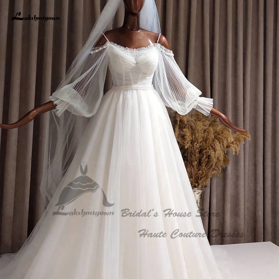 

Роскошные мусульманские свадебные платья Lakshmigown, 2023, цветочное кружевное свадебное платье принцессы, пышное свадебное платье с длинным рук...