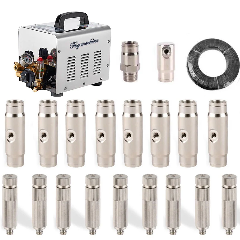 Best Máquina de niebla de alta presión, Kit de nebulizador con tubos de 30M y 3 8 pulgadas, conexión rápida, 1L min, envío gratis