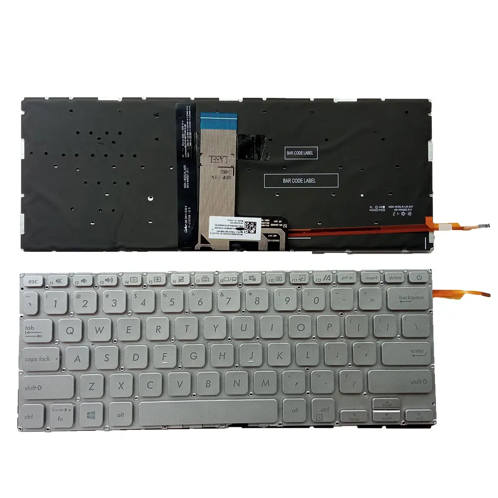 

Английская клавиатура для ноутбука, подсветка, клавиатура Toetsenbord, входное оборудование, Замена подсветки для Asus Vivobook X415