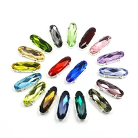 long oval shape crystal silver claw fancy stone k9 crystals pointed back rhinestone loose rhinestones for clothes and diy 3014