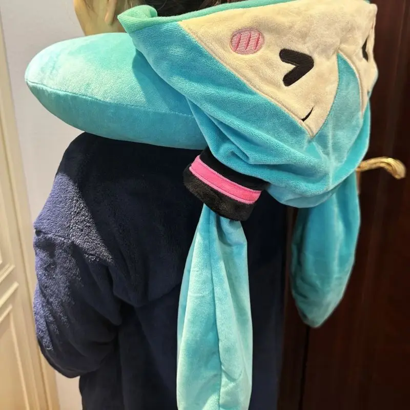 U-образная подушка с капюшоном Хацунэ Мику из мультфильма аниме дорожный самолёт