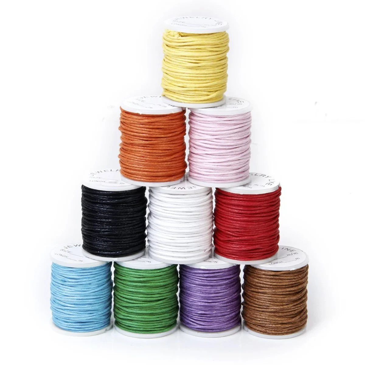 

10 Rolls Knitted Cotton Cord 4mm 1mm Knitting Cord Cotton Thread Rope Knitting Wax Line Knitting Yarn Waxed String