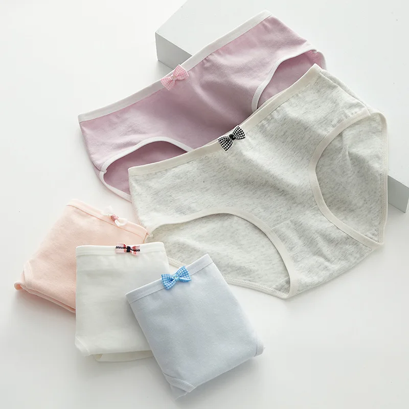 

5 шт. хлопковое нижнее белье для женщин, женские сексуальные трусики, нижнее белье со средней посадкой для девочек, трусы, комфортные мягкие ...