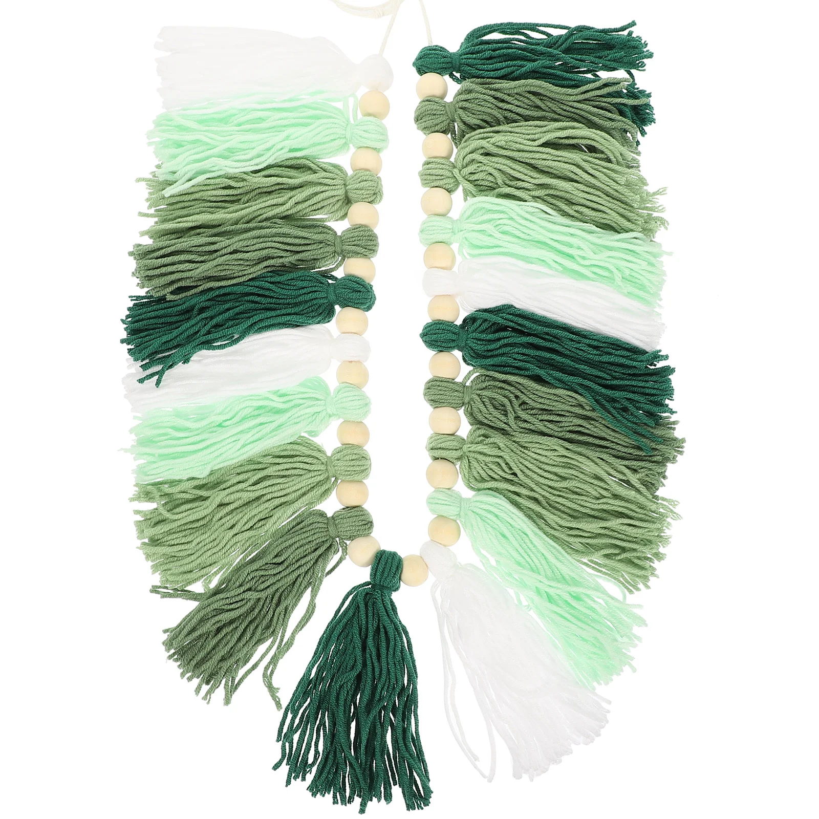 

Wooden Bead Cotton Thread Tapestry Multipurpose Wall Decor Tassel Rope Pendant