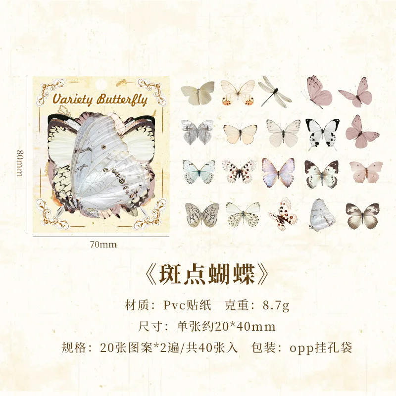 

Водостойкие наклейки для скрапбукинга Mengtai, 40 шт.