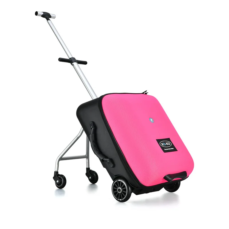 

New kids scooter luggage children and baby can sit on travel trolley suitcase men women travel luggage bag lazy trolley case