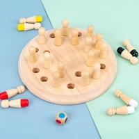 wooden memory match stick chess game fun block board game baby memory puzzle game toy chess educational toys brain training gift