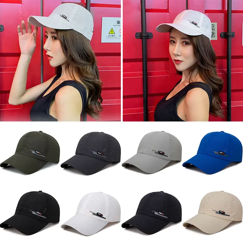 

Summer Baseball Cap Quick Drying Hats Breathable Snapback Hat Sun Protection Hat Breathable Sport Fishing Dad Hat Trucker Hat