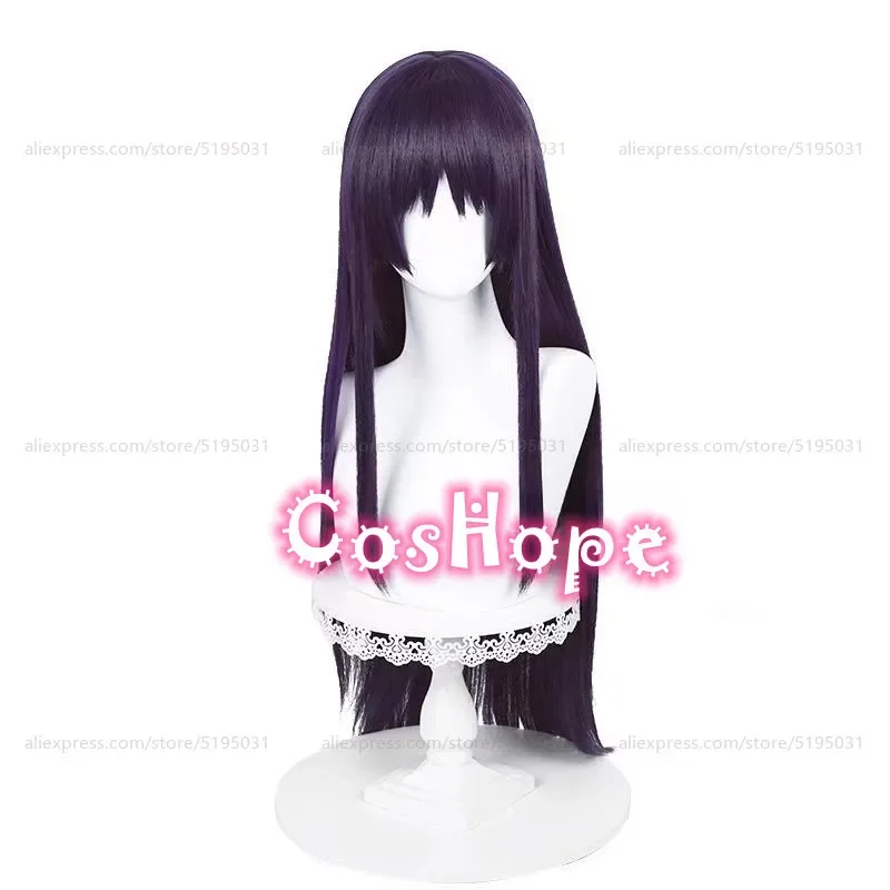 Парик для косплея Touma yamaesomon длиной 80 см прямые черные и фиолетовые искусственные