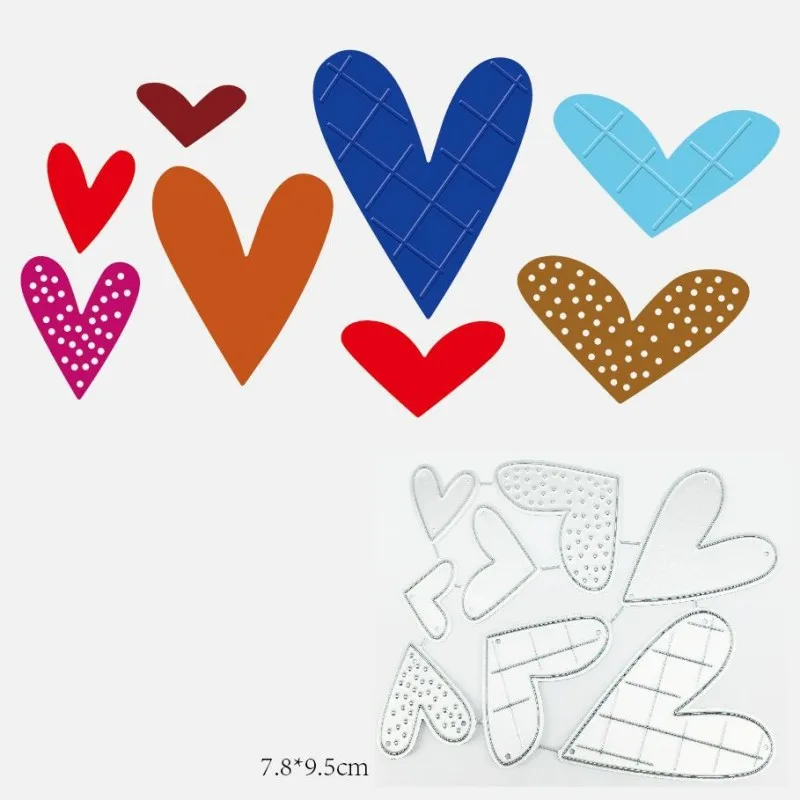 

Stripe Dot Love Metal Cut Dies Stencils for Scrapbooking Stamp/Photo Album Decorative Embossing DIY Paper Cards