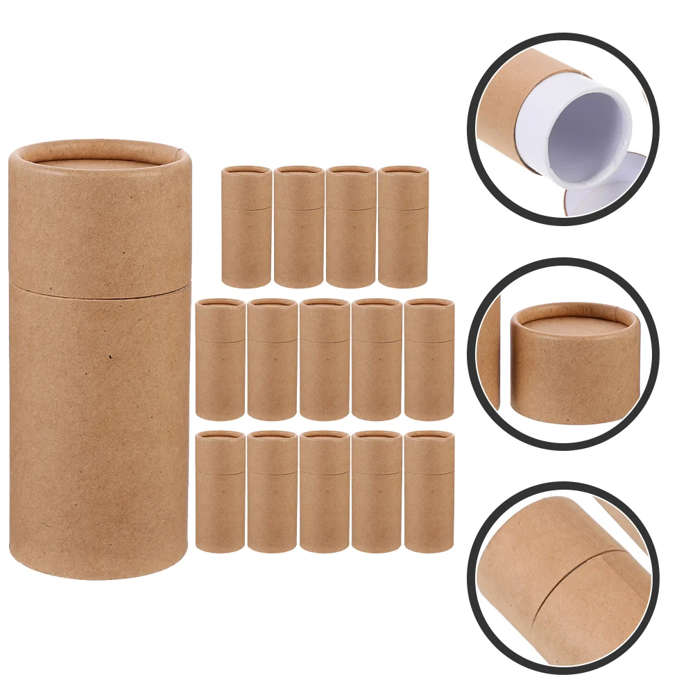 

15 Pcs Lip Glosses Essential Oil Bottle Paper Tube Box Tea Container Leaf Jar Holder Can Gift