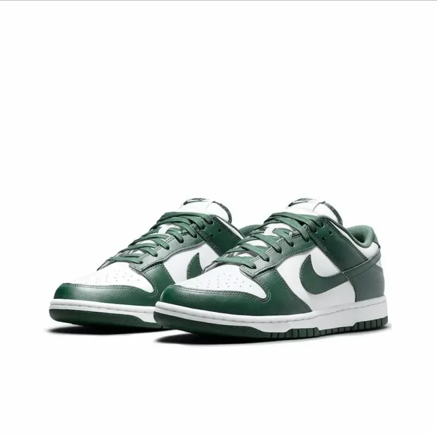 Классические туфли Nike Dunk из коровьей кожи с низким верхом в стиле ретро Varsity Green