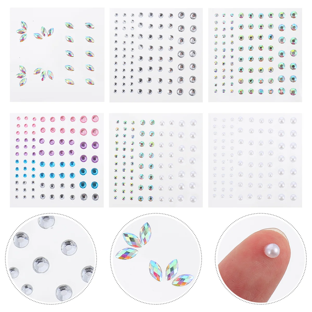 

Face Jewelsmakeupstickers Eye Sticker Body Rhinestones Rhinestone Eyes Stickcrystal Adhesive Self Jewelry 3D Glitter Mermaid