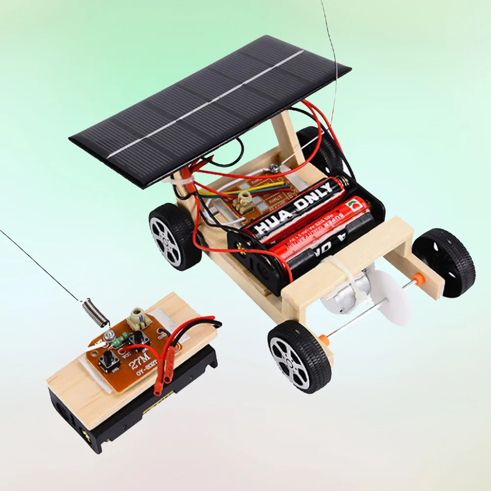 

1pc DIY Car Wooden DIY Solar Powered Premium Vehicle for Kids Playing