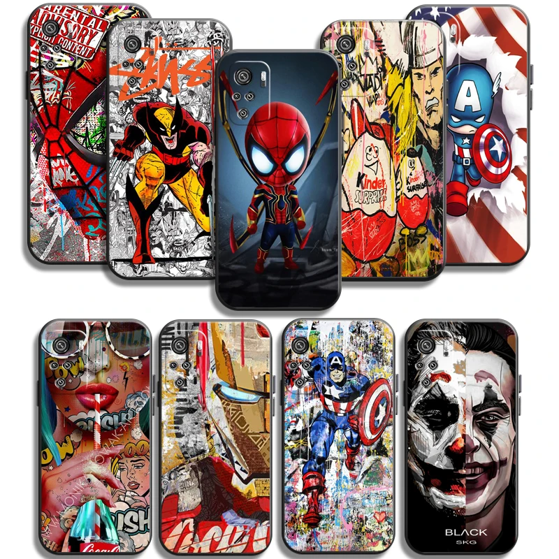 

Marvel Avengers Phone Cases For Xiaomi Redmi 10 Note 10 10 Pro 10S Redmi Note 10 5G Cases Coque Funda Carcasa Soft TPU