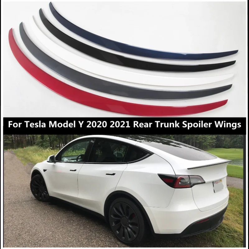 

Для 2020 2021 2022 Tesla модель Y спойлер из углеродного волокна для заднего багажника губа из углеродного волокна ABS Крыло автомобильный Стайлинг