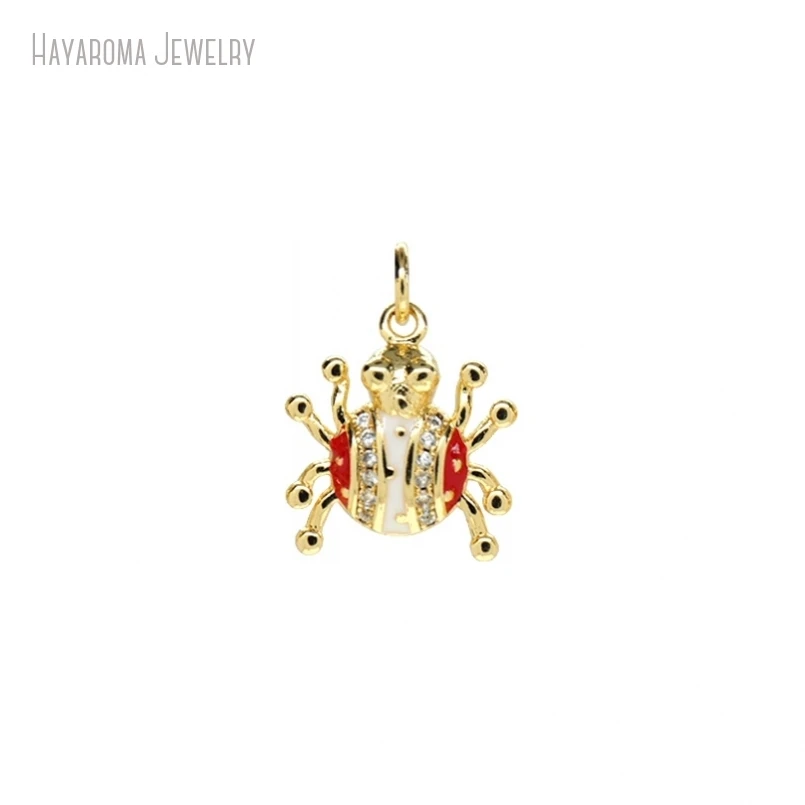 10 шт. медный кулон металлический цирконий золотого цвета оптовая продажа