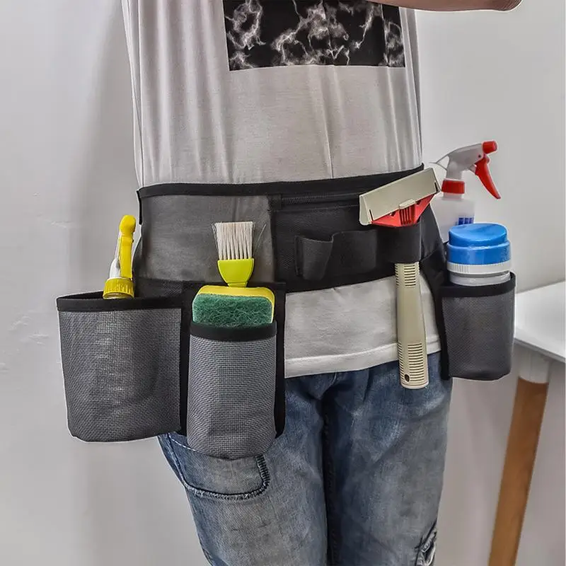 

Waist Tool Belt Hotel Restaurant Cleaner Waiter Waist Belt Tool Bag With Pockets KTV Dining Cleaning Tool Storage Bag