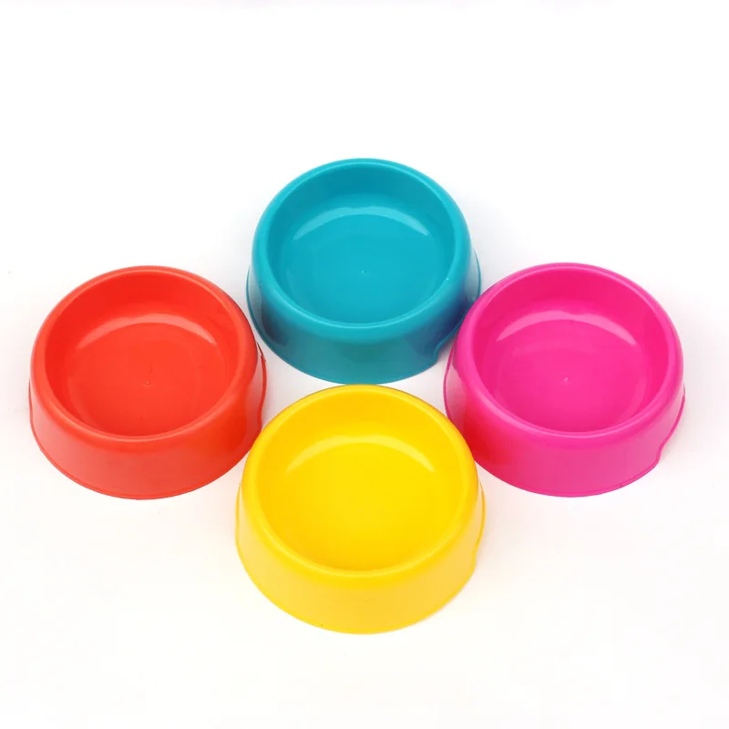 Pet supplies pet single bowl dog cat plastic drinking rice basin food |