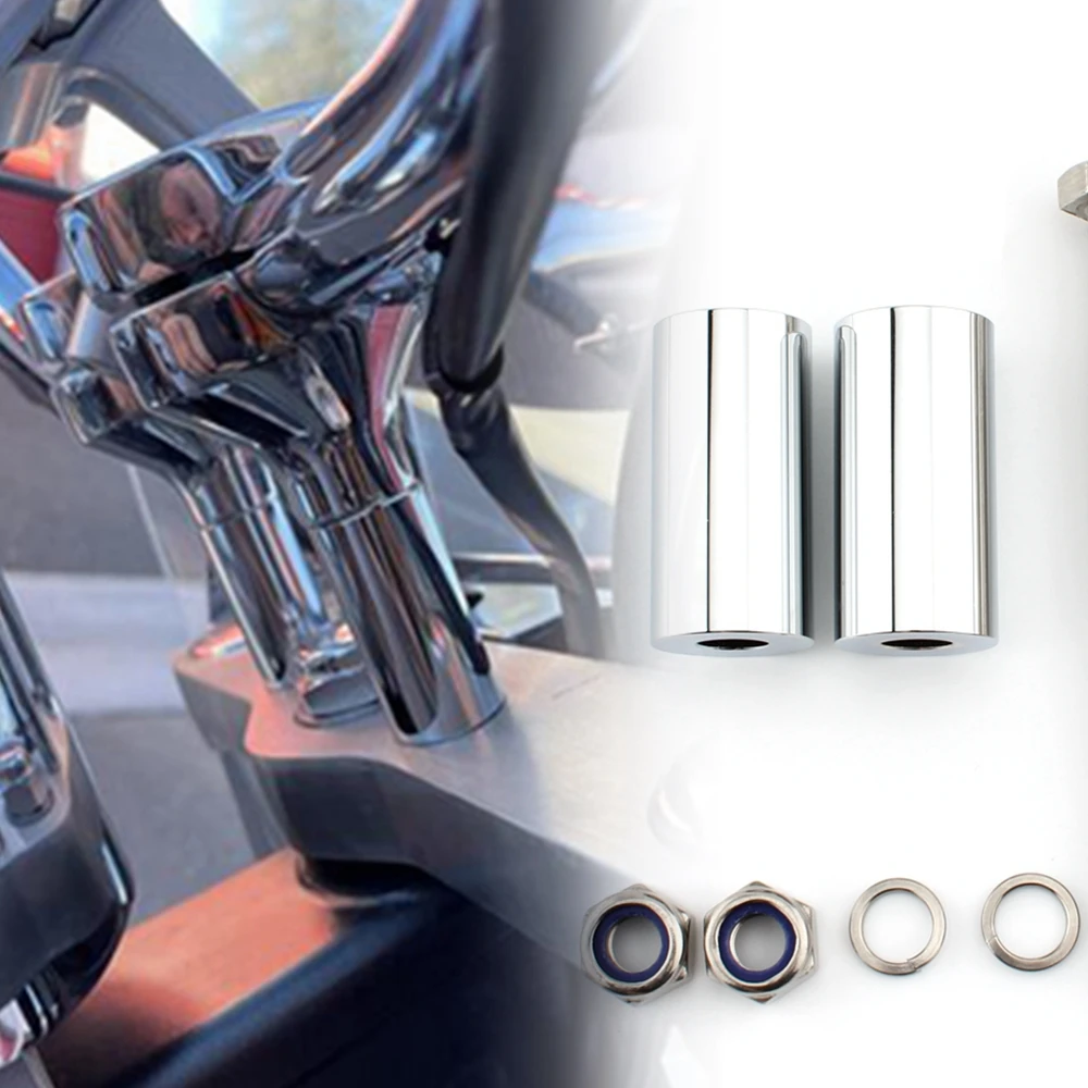

Chrome 2" Height Handlebar Risers Extention Spacer For Kawasaki Vulcan 800 900 1500 1600 2000 Classic Nomad