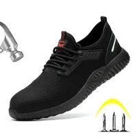 fashion new summer steel toe work shoes for men puncture proof safety shoes man light industrial casual shoes male