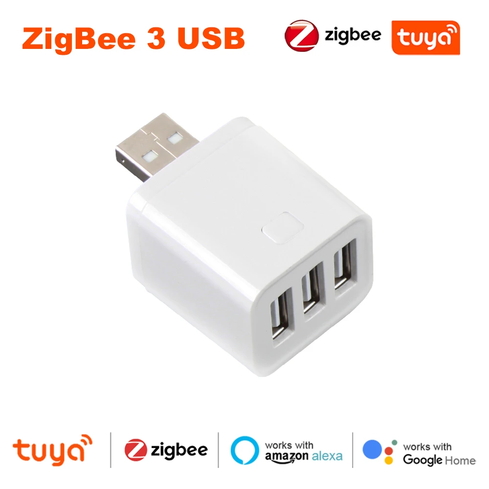 

Smart Tuya / Zigbee WiFi Mini 1 2 3 Gang USB-адаптер-переключатель 5 В Micro USB Адаптер питания Smart Life Control через Alexa Google Home