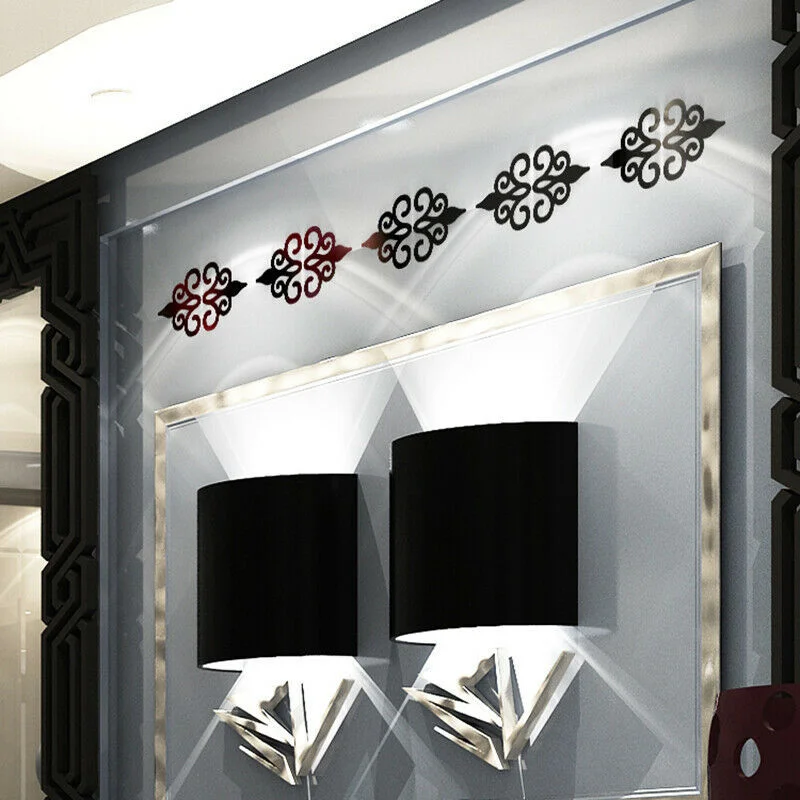 10 шт. 3D акриловые полые настенные наклейки для отражающего зеркала Съемный DIY