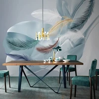 custom 3d mural wallpaper for living room walls home decor wall painting modern art silk feather non woven fabric wall paper