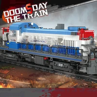 Technical Ideas Steam Train Transportation Set Building Blocks Expert Raiwayl Bricks Assembly Toys for Boys Adult Holiday Gifts