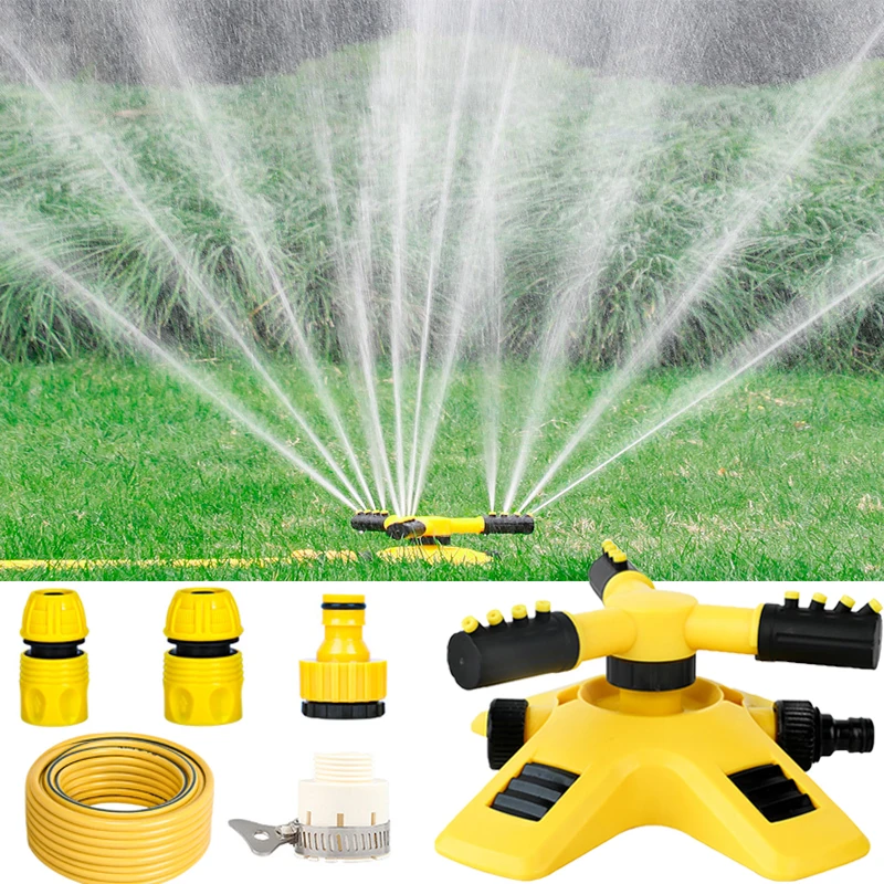 

360° Rotating Garden Lawn Sprinkler Quick Coupling Agriculture Automatic Water Sprayer For Farm Irrigation Large Area Coverage