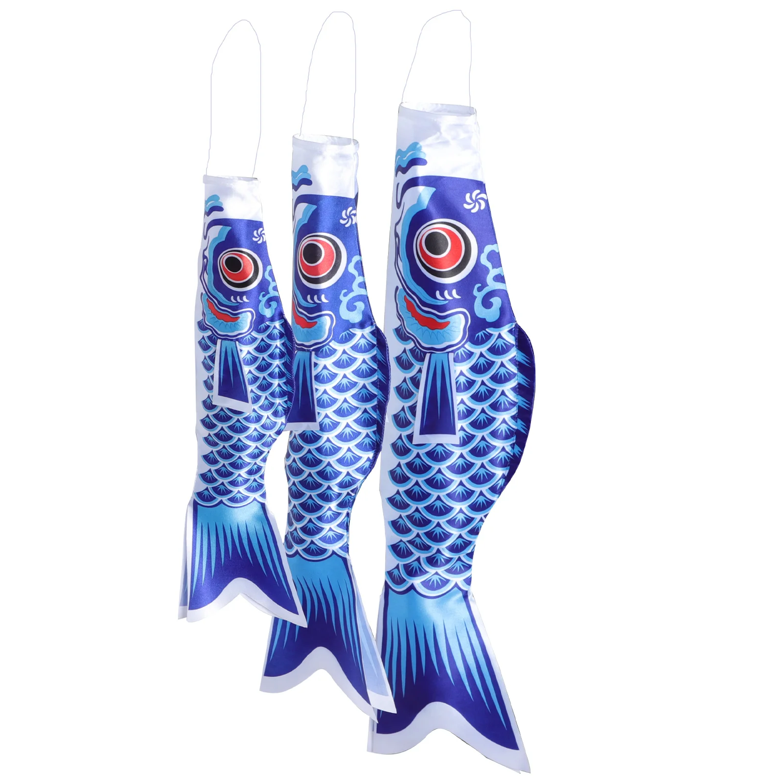 

3Pcs Windsocks Column Windsock Japanese Carp Flag Nobori Flag Windsock Sushi Windsock Japanese Windsock Streamer