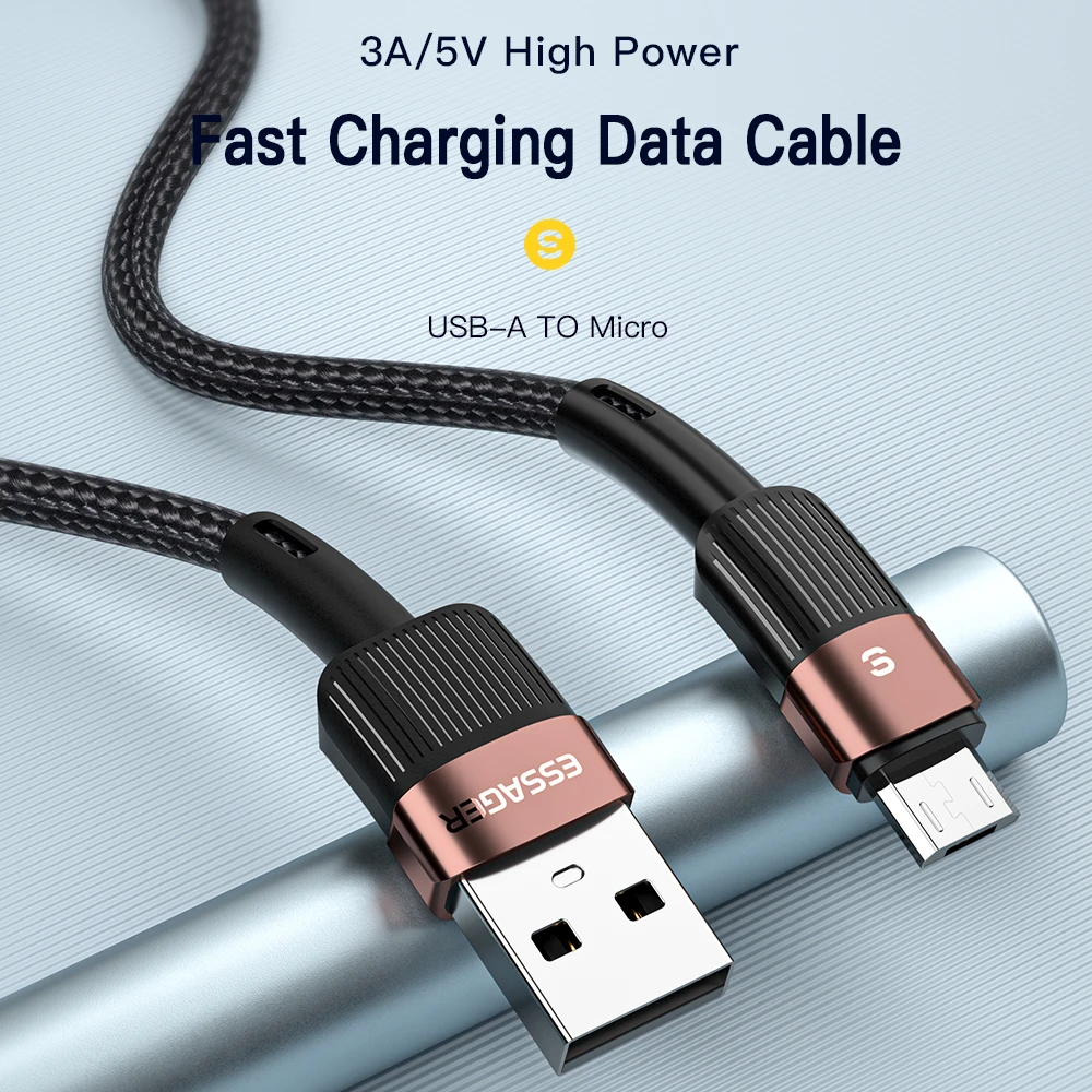 essager micro usb cable 3a fast charging microusb cord for samsung s7 xiaomi redmi note 5 pro android mobile phone data cable free global shipping