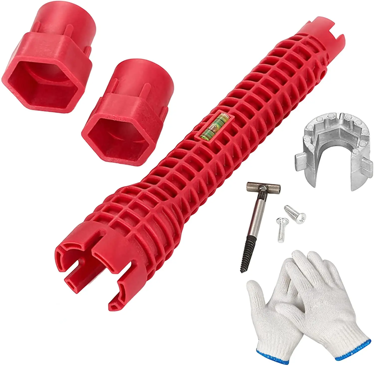 Basin Wrench 8-in-1 Faucet and Sink Installer Tools Multifunctional Wrench Plumbing Tool Installation Pipe Extractor Faucet