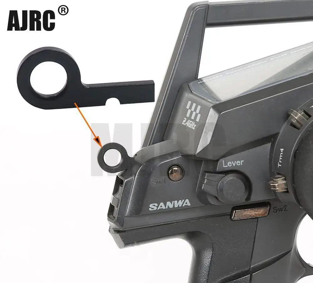 

Sanwa Aluminum transmitter lanyard metal hook for RC remote control Sanwa radio system M12 / M12S / RS / MT4 / MT4S / MT-44