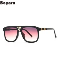 boyarn fashion large frame sunglasses metal sense advanced mens and womens general business glasses ins sunglasses