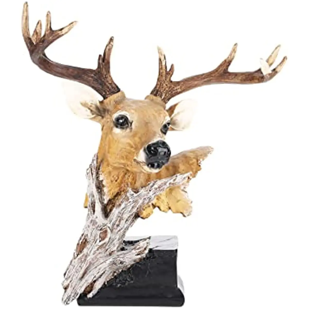 

Deer Head Sculpture Desk Decor Elk Head Statue Sculpture,Living Room Bedroom Gallery Decor Rustic Lodge or Hunting Cabin Decor
