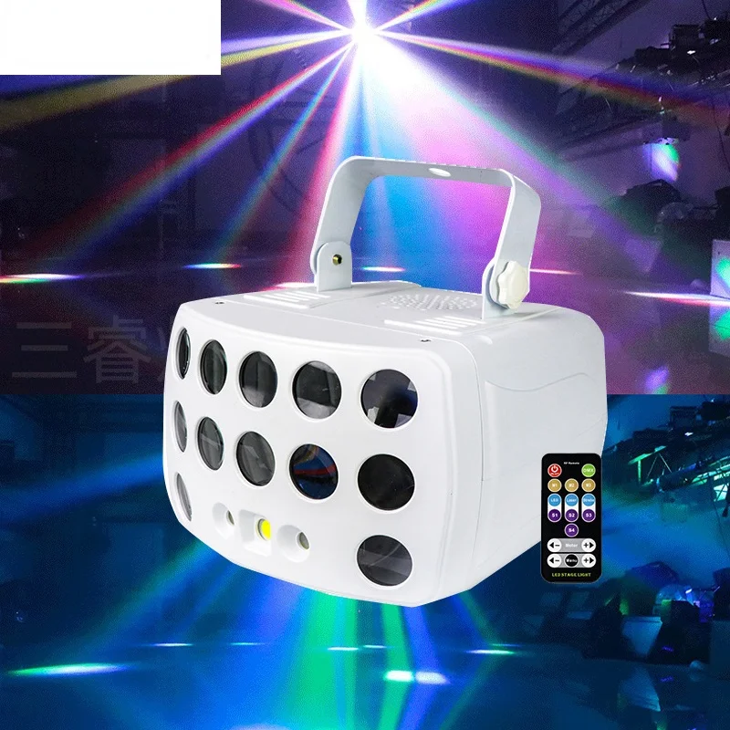 

LED Stage Effect Projector for DJ Disco Party Christmas Holiday Laser Sound Lighting Starry Sky New Year Lamp Disco Ball