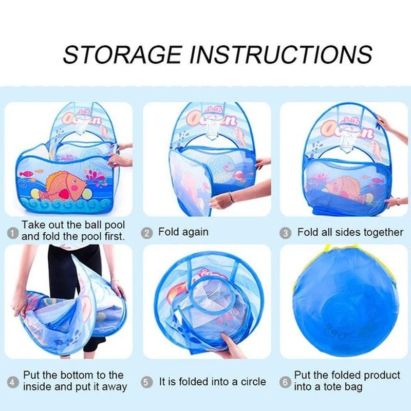 Игровая палатка 3 в 1 детские игрушки бассейн для шаров детей океанские шары