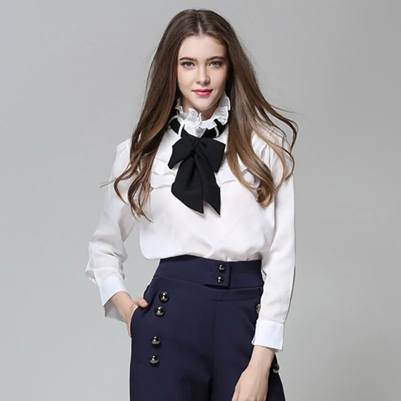 

Office Lady Solid Shirt Spring 2022 Long Shirt Sleeve Slim Top Womens Clothing blouse women