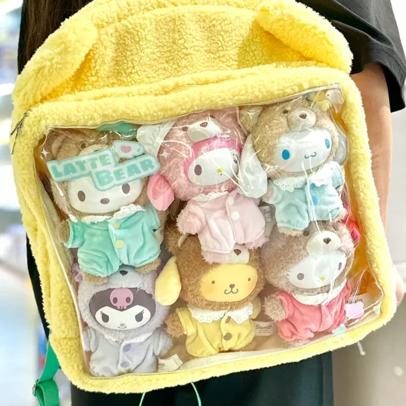 Sanrio Latte Baby Series плюшевая кукла слепая коробка аниме фигурка Pompompurin Kuromi Cinnamoroll