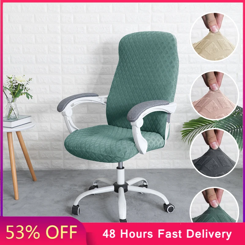 

One-piece Jacquard Office Chair Cover Elastic Anti-dirty Chairs Covers Staff Computer Seat Case Removable for Hotel Gaming Room