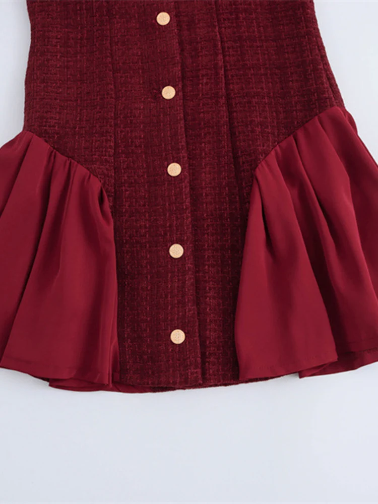 LANMREM 2025 весенний модный блейзер для женщин с лацканами в стиле пэчворк