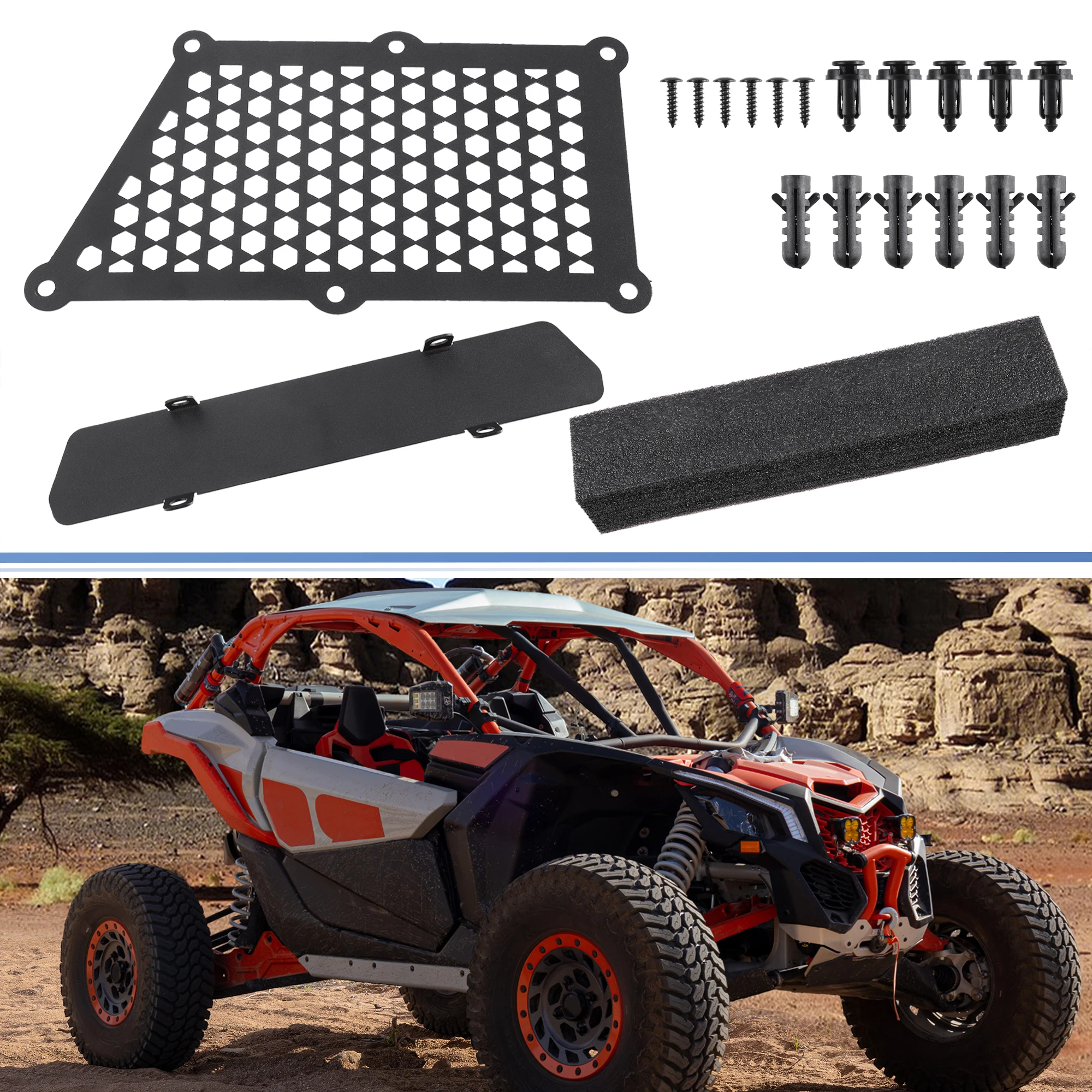 

Uxcell 1 Set Noise Reduction Air Clutch Intake Relocation Kit for Can Am Maverick X3 Max Turbo R RR XRC XRS 2017-2023