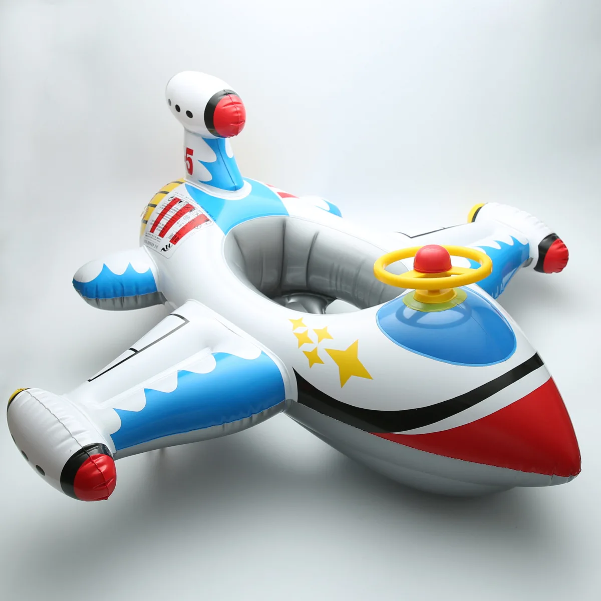 Plane Inflatable Aircraft Swimming Ring Seat Floating Children Kids Safety Beach Toy Babyfloat Summer Pool Inflatable SeatSafety