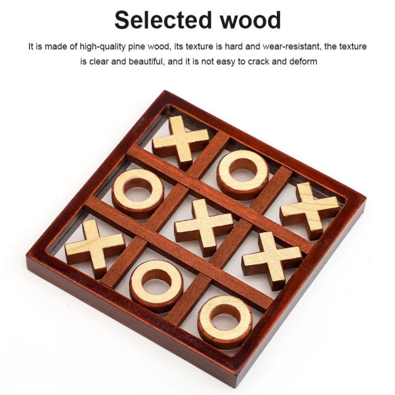 

Tic Tac Toe Wooden OX профессиональные настольные игры, детские развивающие игрушки, подарок на день рождения для подростков, малышей, детей