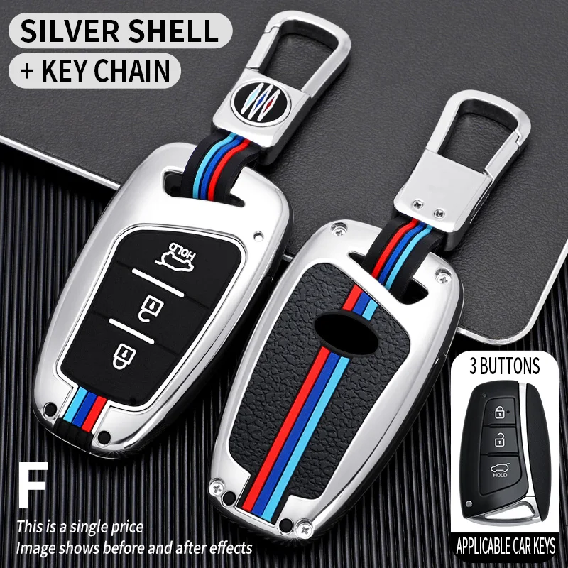 

Car Key Case Cover For Hyundai Grand Santa Fe 3 DM ix45 ix35 Genesis DH Grandeur Azera HG Equus 2013 2014 2015 2016 Accessories