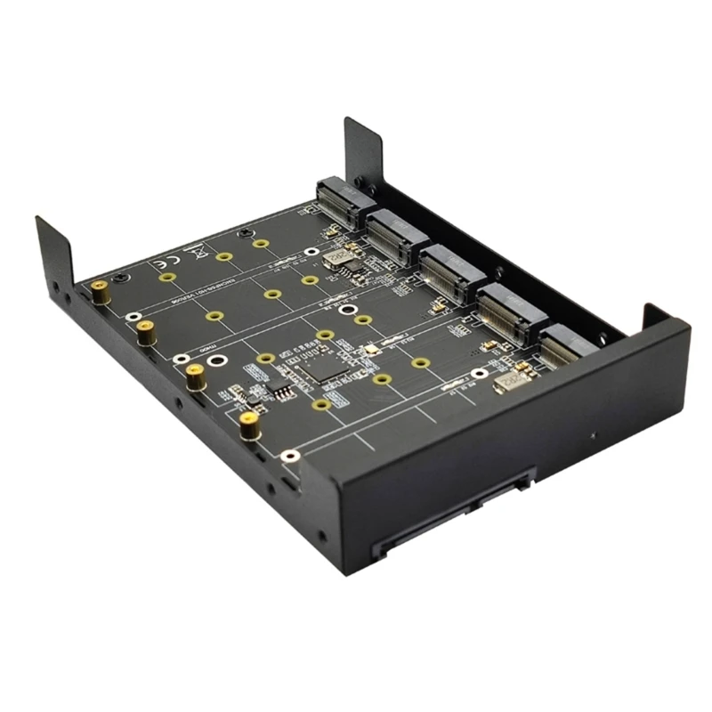 

4/5 Port B+M .2 SSD to 3.5" SATA3.0 6Gb JBOD Adapter Card With Enclosure Socket M2 NGFF to Adapter Box
