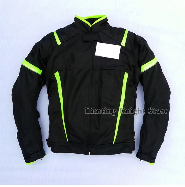 Summer Mesh Jacket For Suzuki Motocross Motorcycle Motorbike Racing Mens Coat With Protector Breathable Black Green