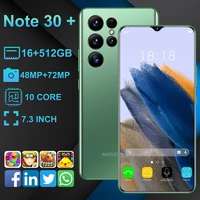 new global version note 30 7 3inch smartphone android12 10core 161t unlocked 5g 6800mah cellphone dual card mobile phone