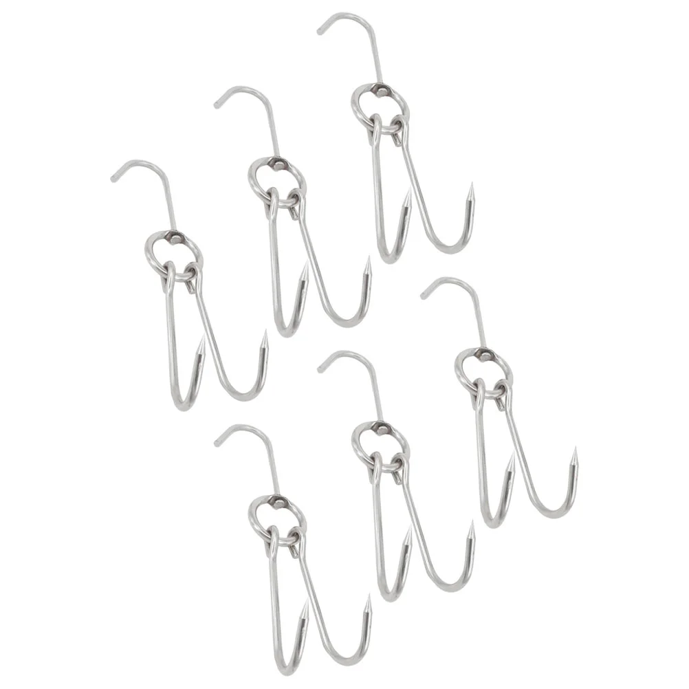 

6Pcs Kitchen Meat Hooks Portable Roasted Metal Hooks Kitchen Hooks Bacon Ham Hooks Chicken Hooks